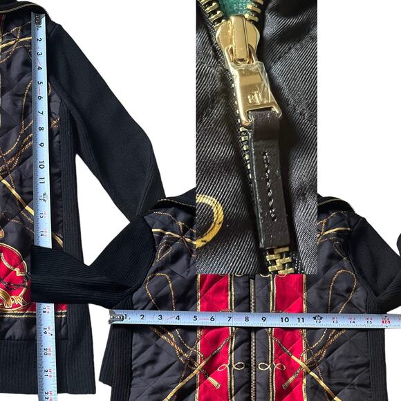 Lauren Ralph Lauren Silk/Wool Blend Bit Zip-up Sweater Jacket Sz XS - Picture 2 of 4